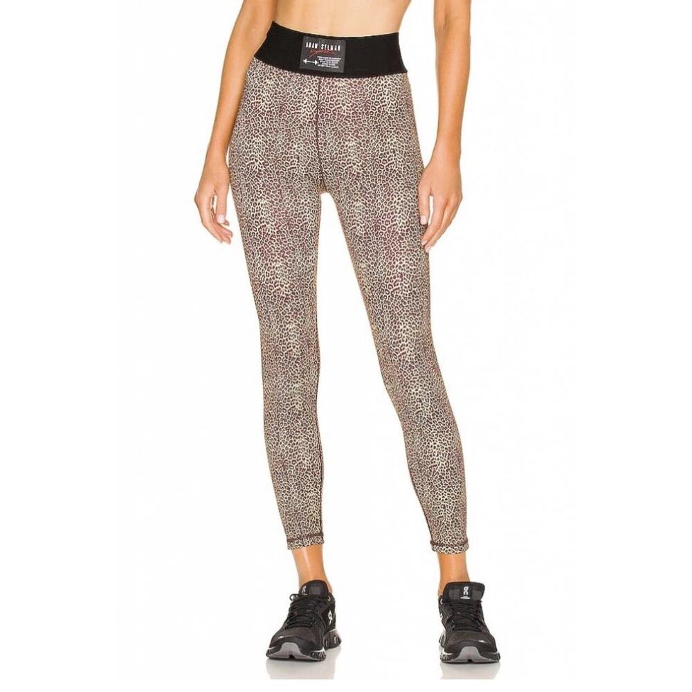 Adam Selman Sport Micro Leopard Hi-Rise Workout Leggings NWT Size Small Nylon